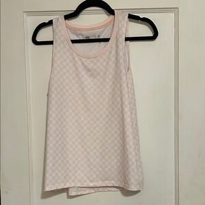 Xersion Pink and White Checkered Tank Top